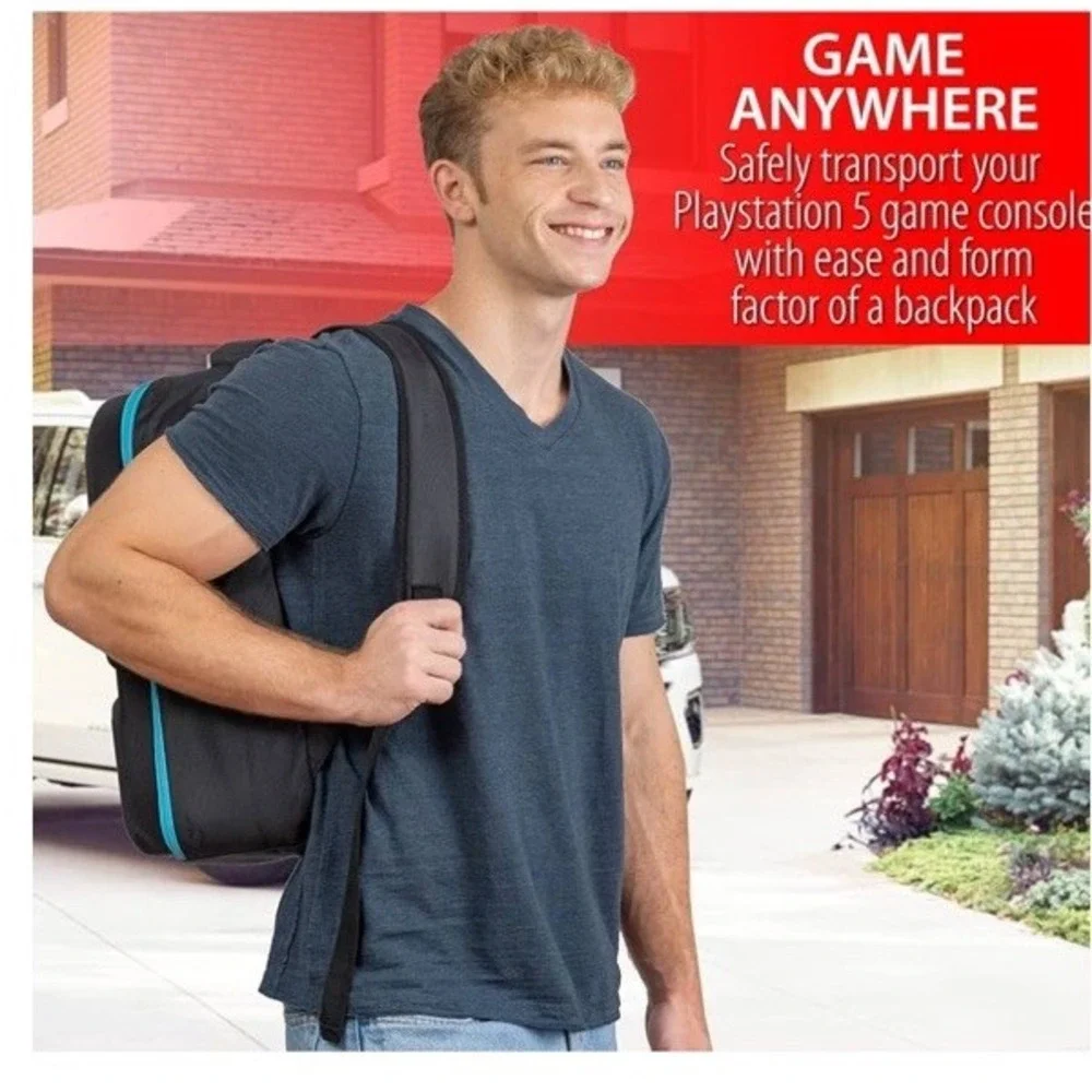 Deco‎ Gear Hardshell Game Console Backpack Travel Bag Travel Carrying Case PS5